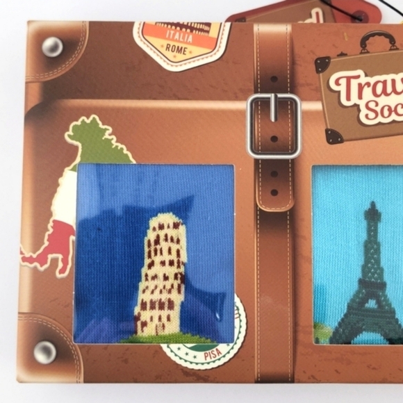 Orrsum Sock Co. 3 Pairs Men's Socks Featuring Iconic Travel Places Pack Sz 8-12 - Picture 3 of 8